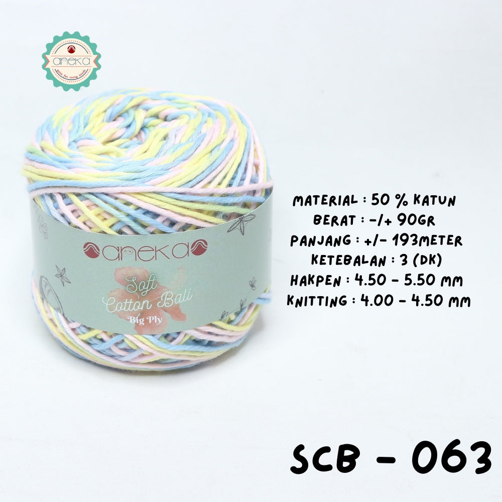 KATALOG - Benang Rajut Katun Bali Sembur Mix / Soft Cotton Big Ply Mambo