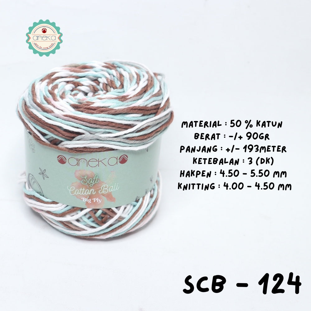 KATALOG - Benang Rajut Katun Bali Sembur Mix / Soft Cotton Big Ply Mambo