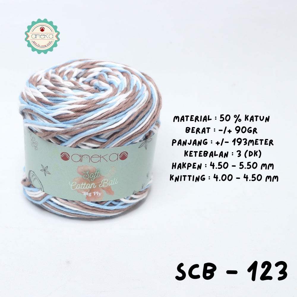 KATALOG - Benang Rajut Katun Bali Sembur Mix / Soft Cotton Big Ply Mambo