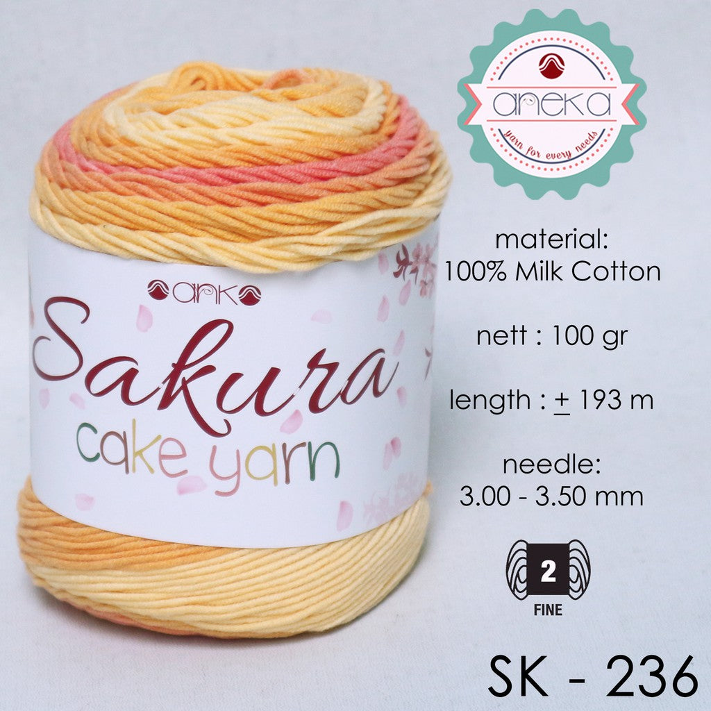KATALOG - Benang Rajut Katun Susu Rainbow Sakura Cake Milk Cotton Yarn - 2