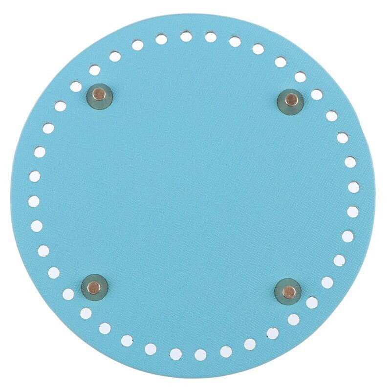 Knitted Leather Round Base Bag / PU Leather Round Base Bag Pre-Drilled ANK
