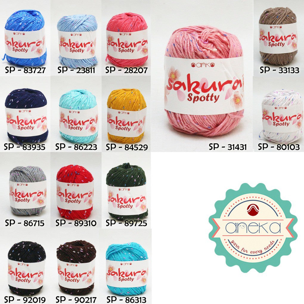 CATALOG - Purple Spotted Sakura Spotty Knitting Yarn