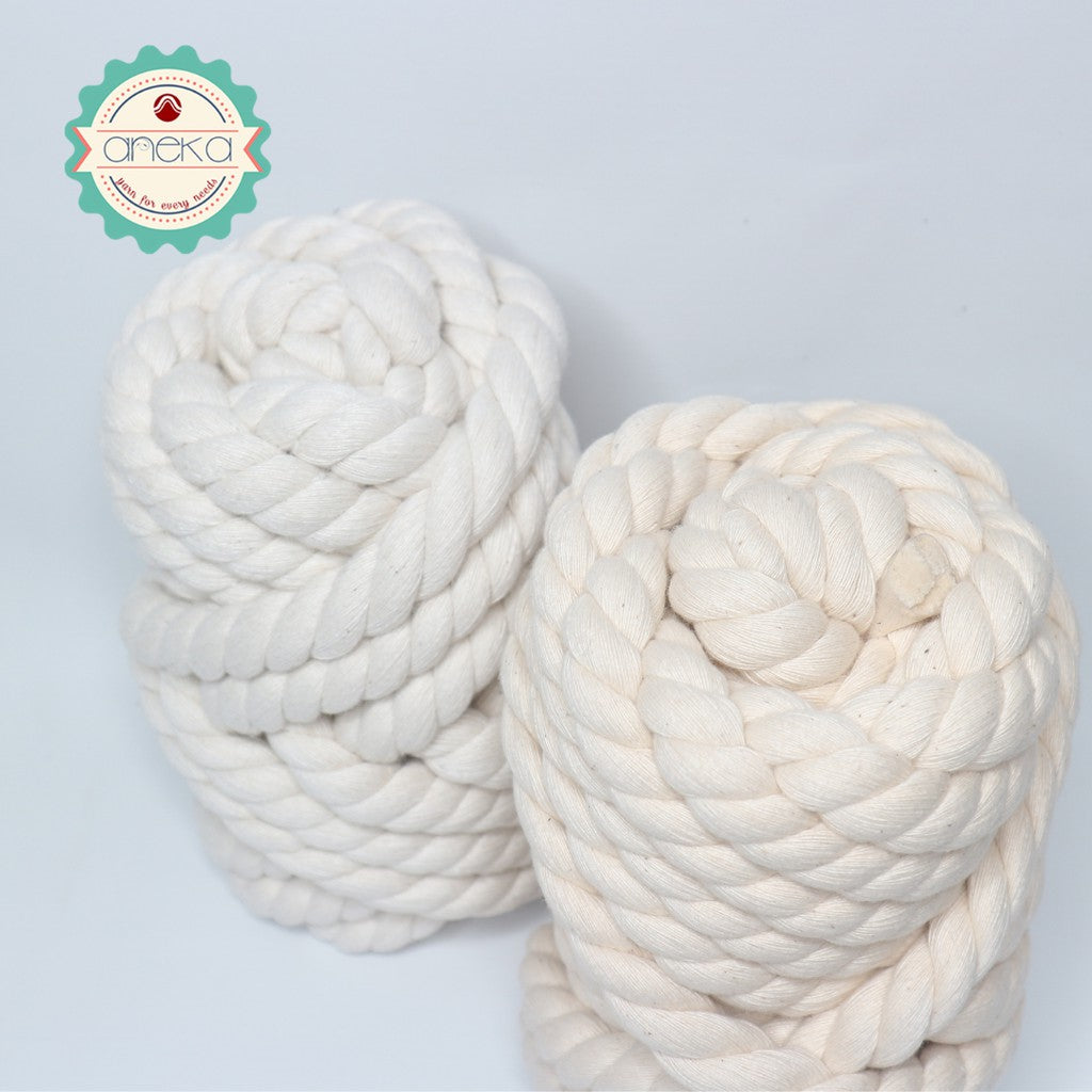 Benang Tali macrame makrame Grade A super katun cotton rope 6, 8, 10, 12 mm 1KG 500GR