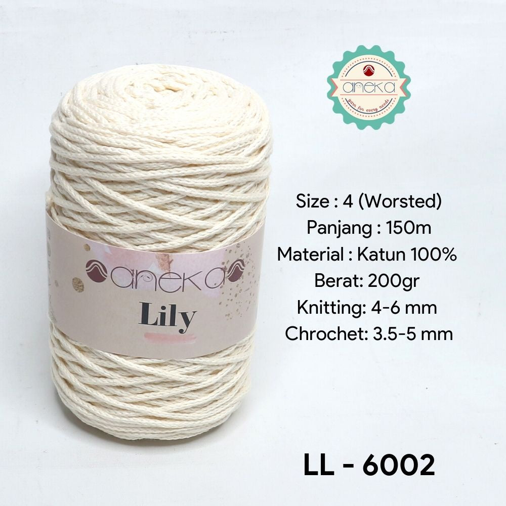 KATALOG - Benang Rajut Lily / Lili / Tambang / Macrame Cotton Rope Yarn