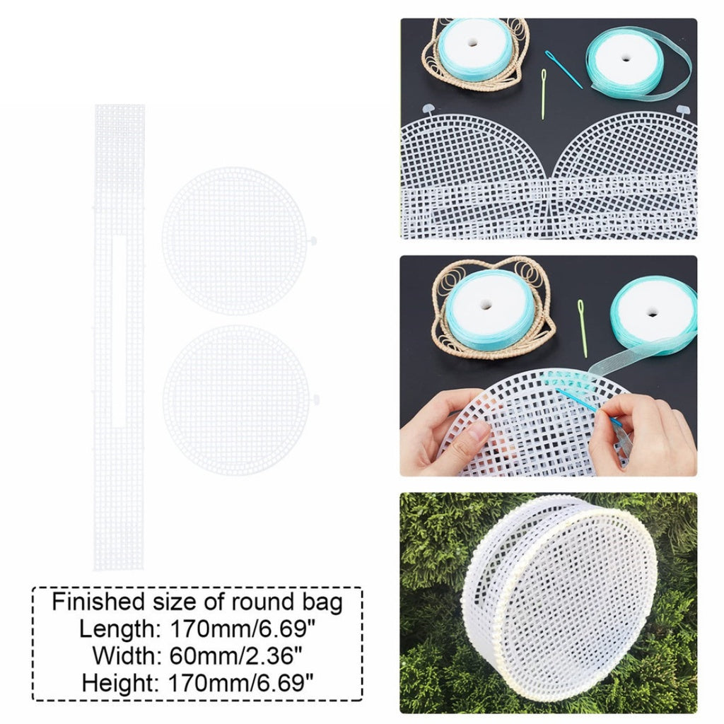 ANEKA - Canvas Bentuk Tas Bulat Plastik / Round Bag DIY - TANPA BENANG!