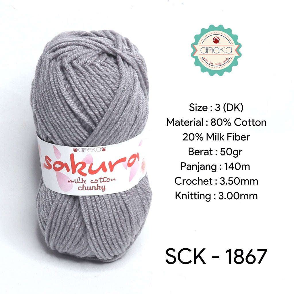KATALOG - Benang Rajut Katun Susu Sakura Milk Cotton Chunky PART 1