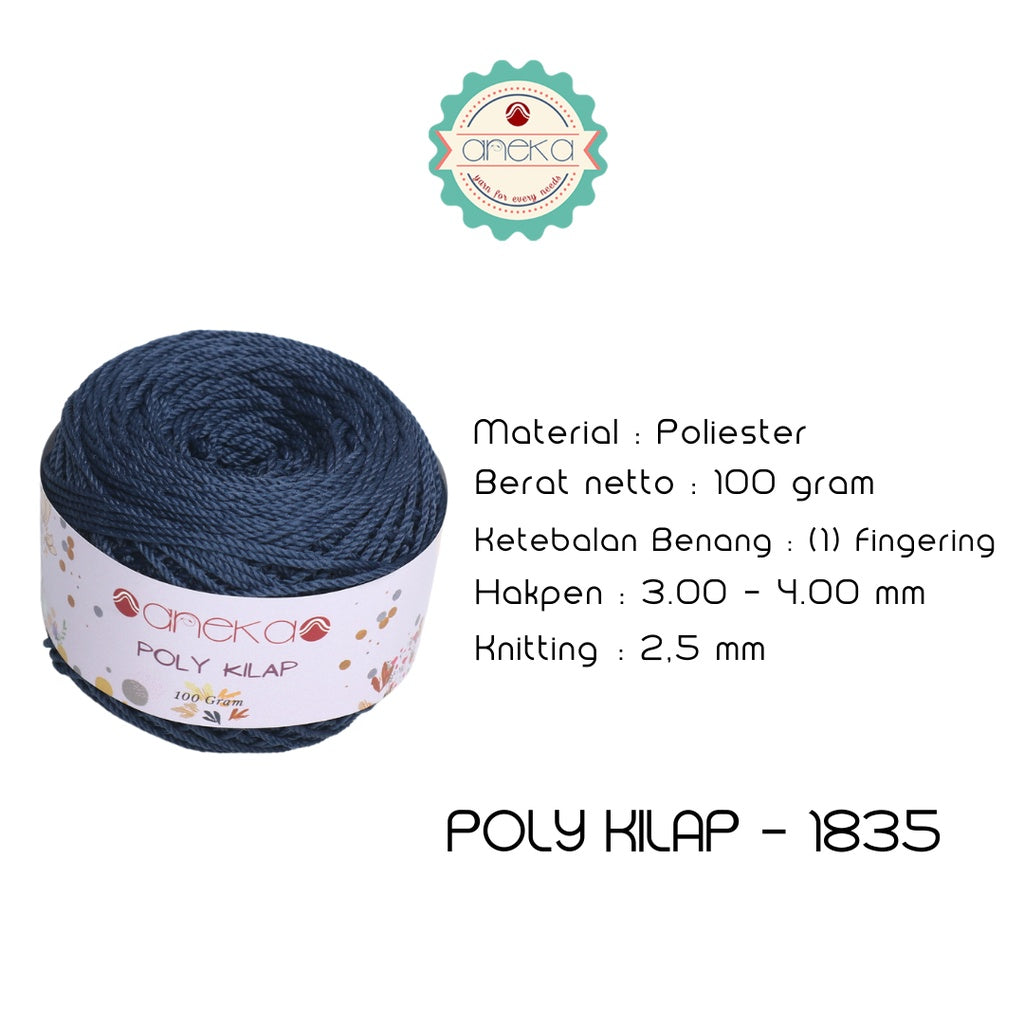 KATALOG - PREMIUM Benang Rajut Polyester/ Poliester / Poli Poly Kilap Warna PART 2