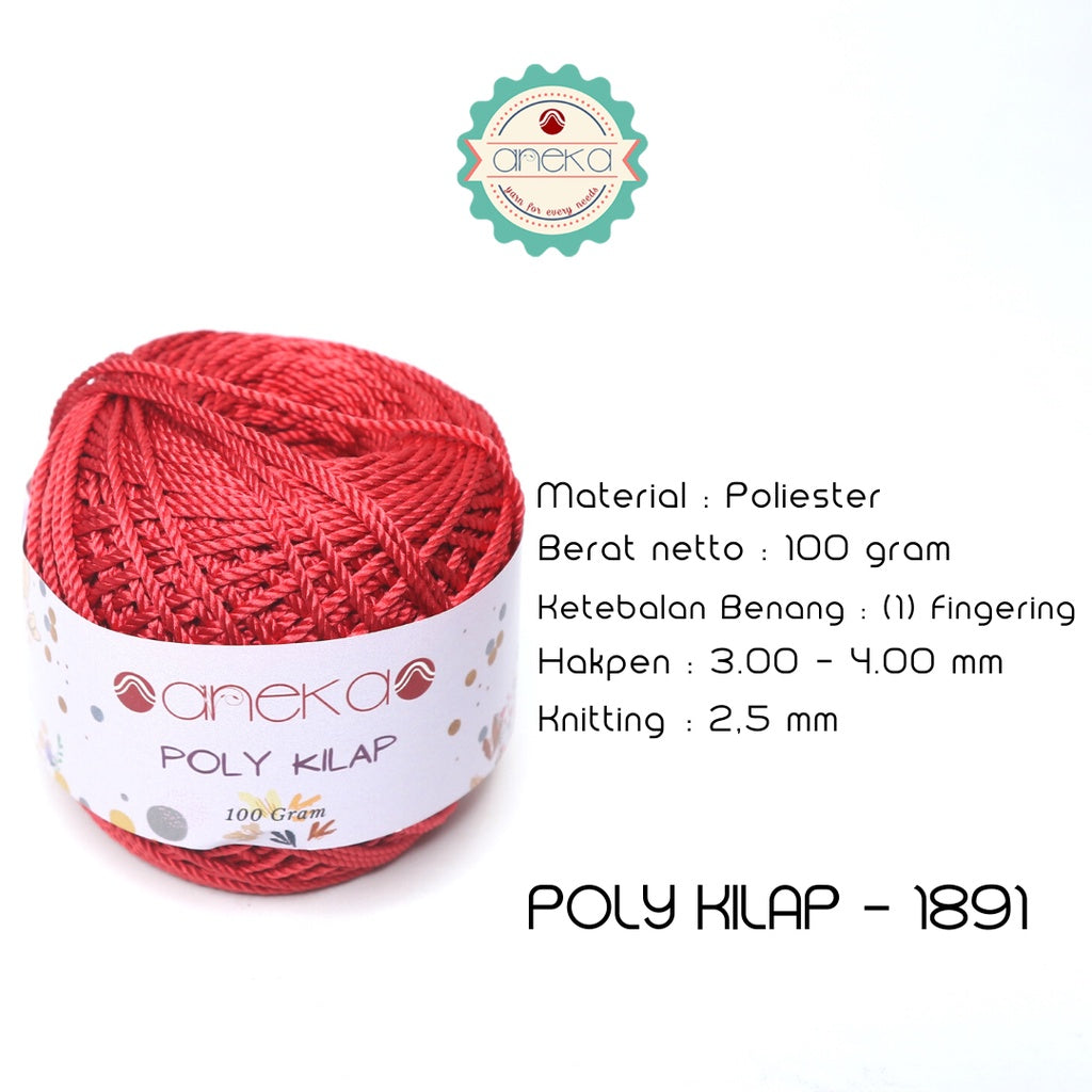 KATALOG - PREMIUM Benang Rajut Polyester/ Poliester / Poli Poly Kilap Warna PART 1