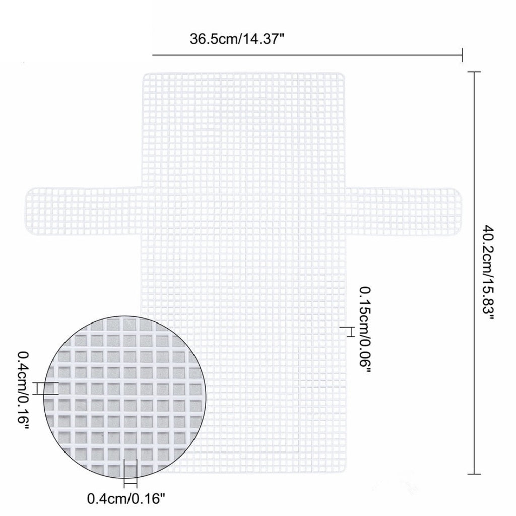 ANEKA - Plastic Canvas Clutch Purse / Plastik Kanvas Tas DIY - Grid 4mm