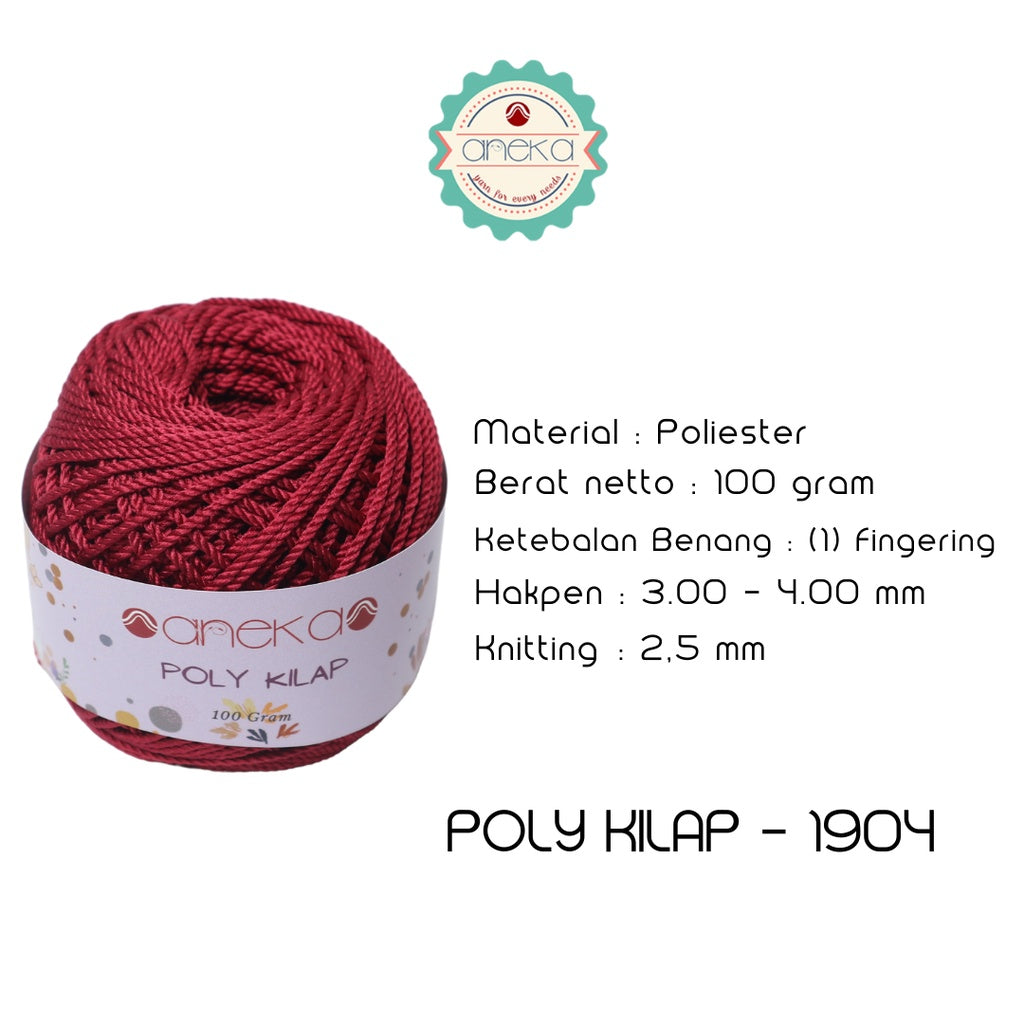 KATALOG - PREMIUM Benang Rajut Polyester/ Poliester / Poli Poly Kilap Warna PART 1