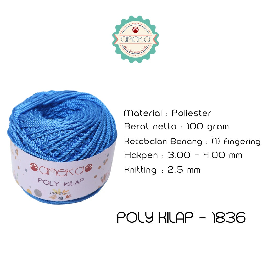KATALOG - PREMIUM Benang Rajut Polyester/ Poliester / Poli Poly Kilap Warna PART 2
