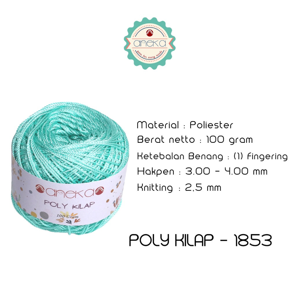 KATALOG - PREMIUM Benang Rajut Polyester/ Poliester / Poli Poly Kilap Warna PART 2
