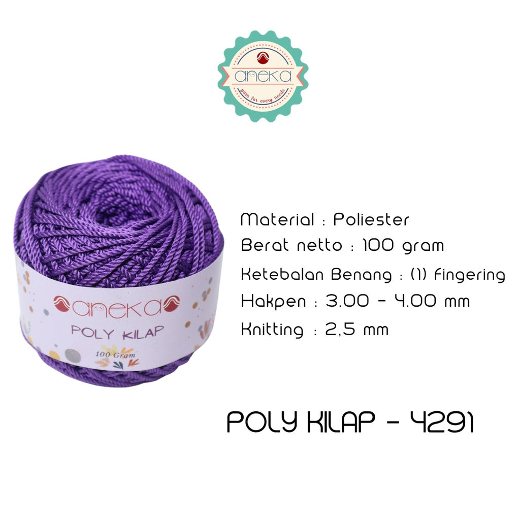 KATALOG - PREMIUM Benang Rajut Polyester/ Poliester / Poli Poly Kilap Warna PART 1