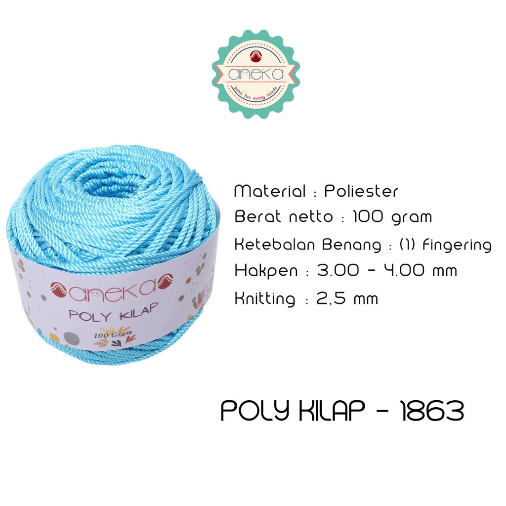 KATALOG - PREMIUM Benang Rajut Polyester/ Poliester / Poli Poly Kilap Warna PART 2
