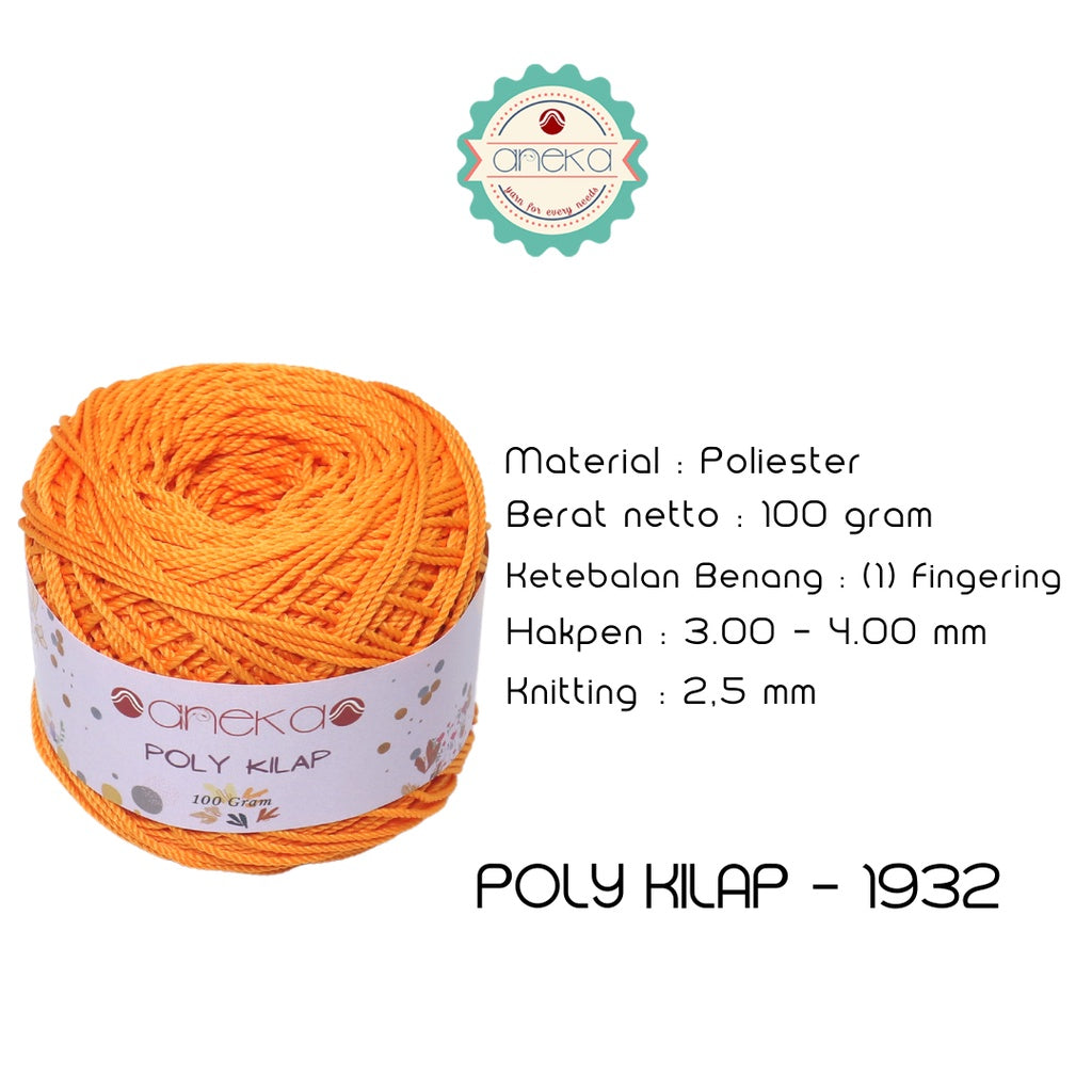 KATALOG - PREMIUM Benang Rajut Polyester/ Poliester / Poli Poly Kilap Warna PART 1