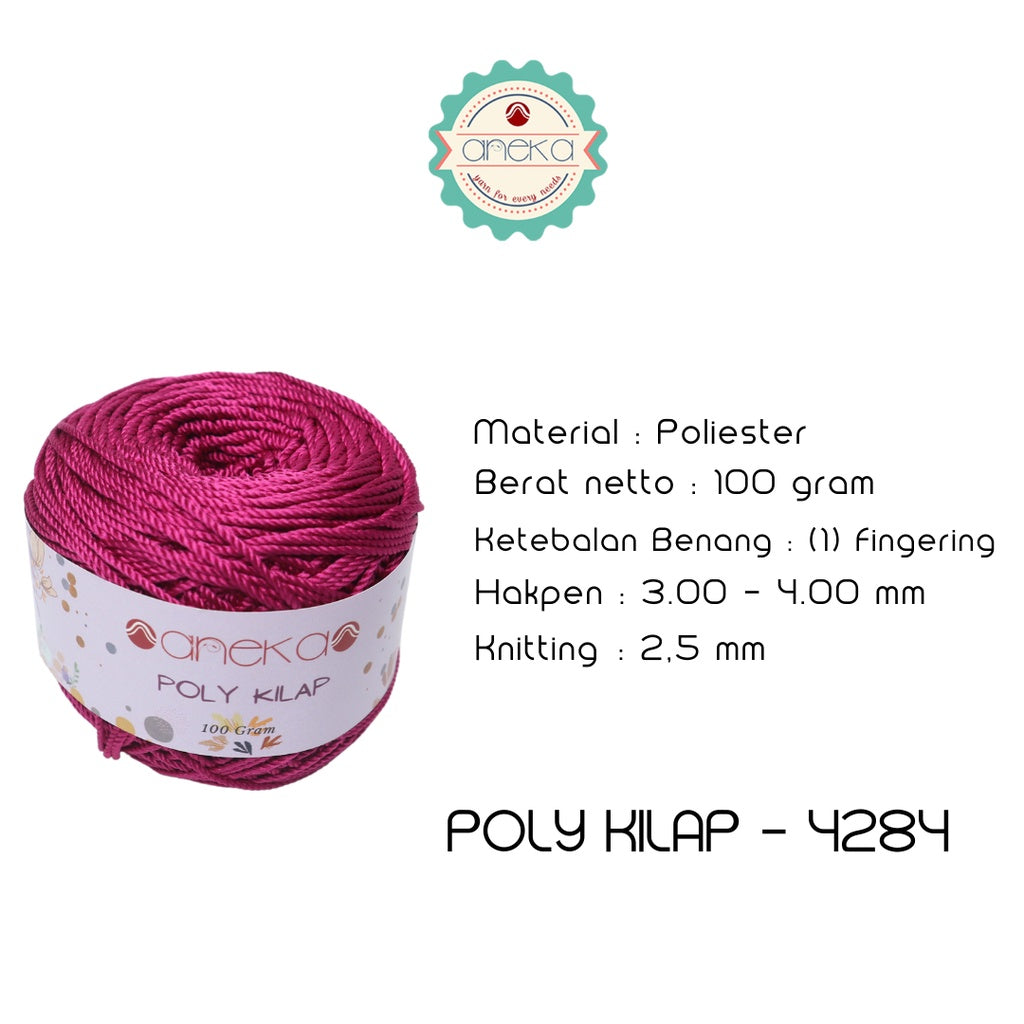 KATALOG - PREMIUM Benang Rajut Polyester/ Poliester / Poli Poly Kilap Warna PART 1