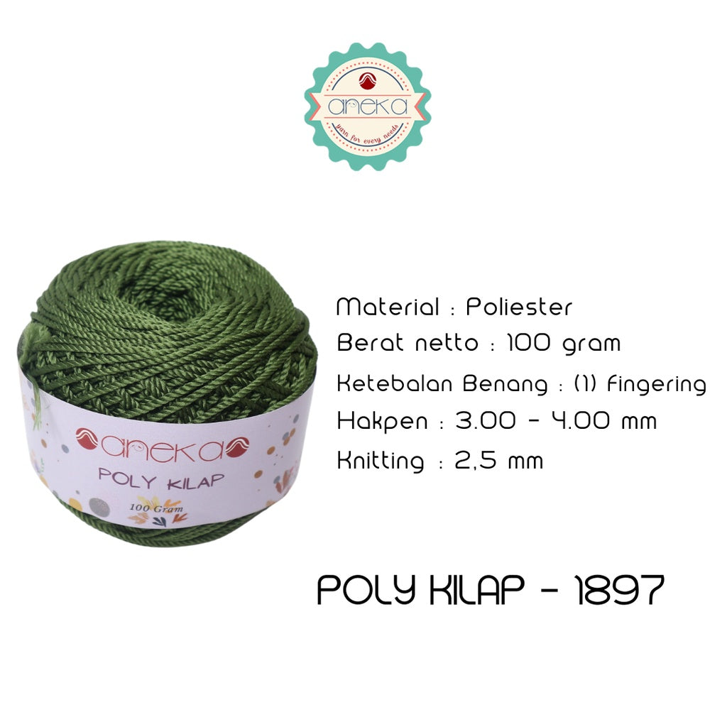 KATALOG - PREMIUM Benang Rajut Polyester/ Poliester / Poli Poly Kilap Warna PART 2