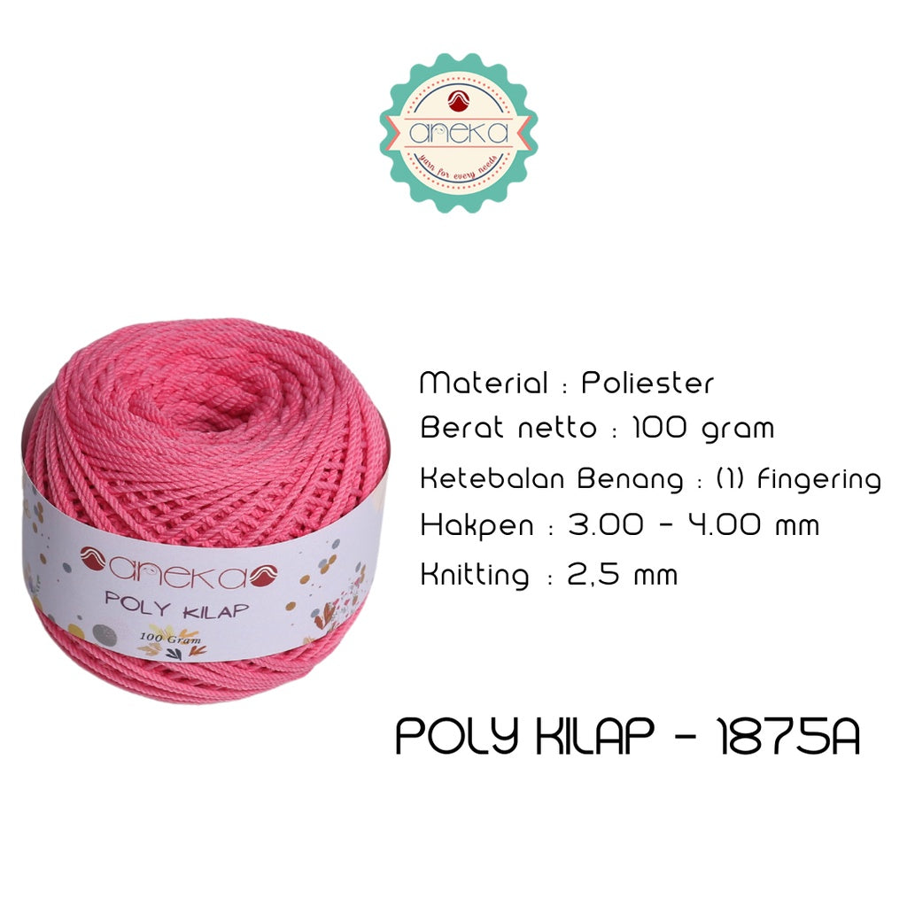KATALOG - PREMIUM Benang Rajut Polyester/ Poliester / Poli Poly Kilap Warna PART 2