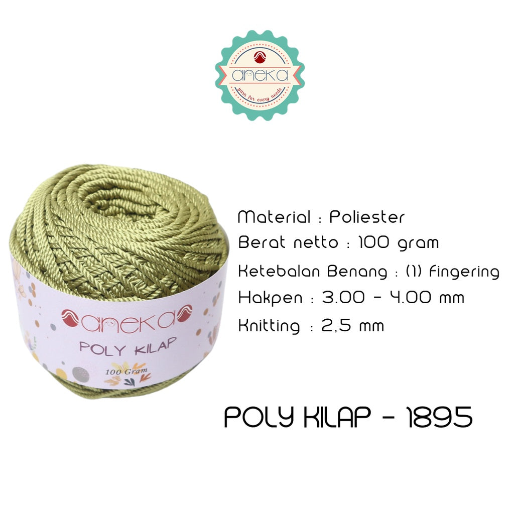 KATALOG - PREMIUM Benang Rajut Polyester/ Poliester / Poli Poly Kilap Warna PART 2