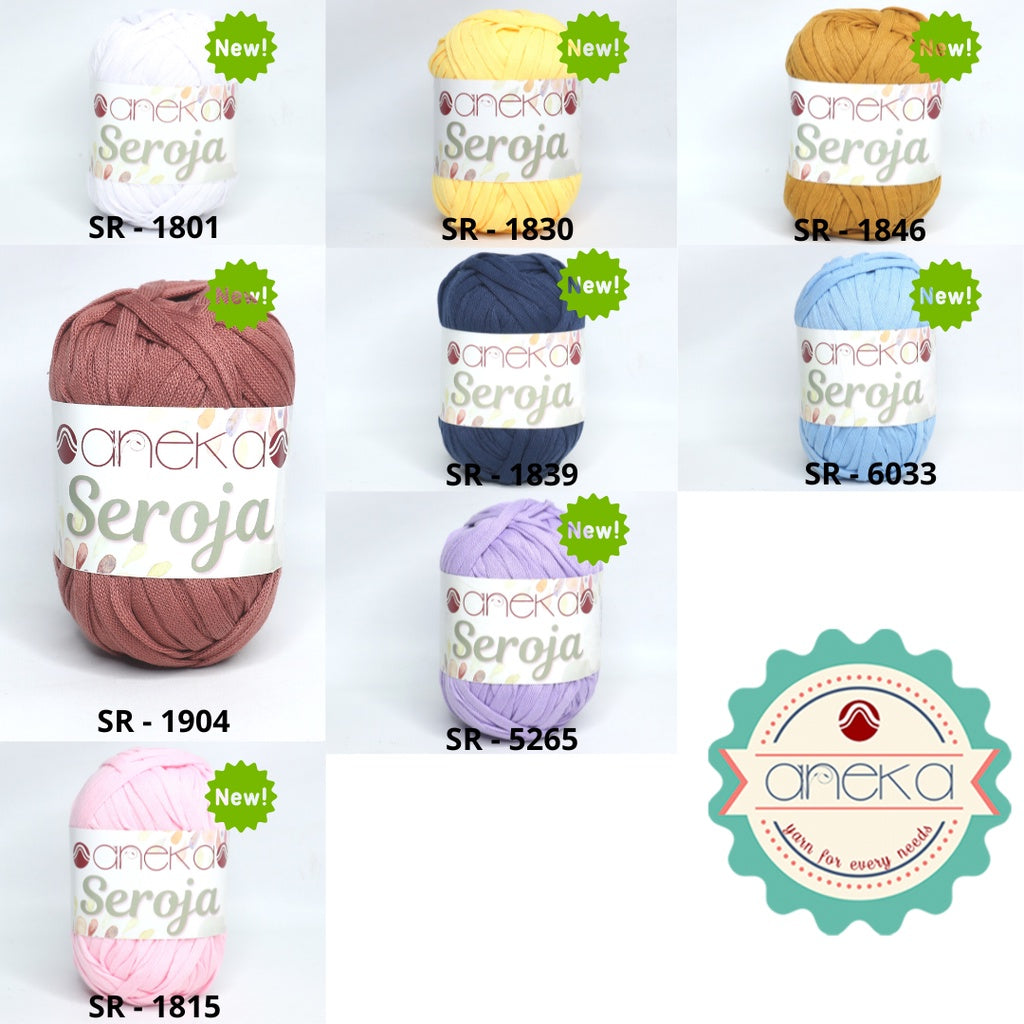 KATALOG - Benang Rajut Seroja / Pipih / Spaghetti Yarn - 200 GRAM