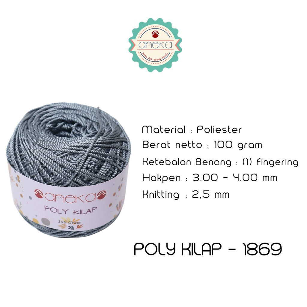 KATALOG - PREMIUM Benang Rajut Polyester/ Poliester / Poli Poly Kilap Warna PART 1