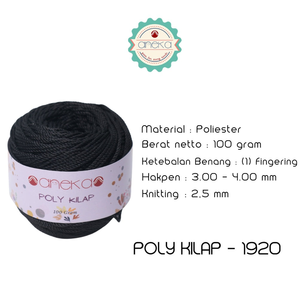 KATALOG - PREMIUM Benang Rajut Polyester/ Poliester / Poli Poly Kilap Warna PART 1