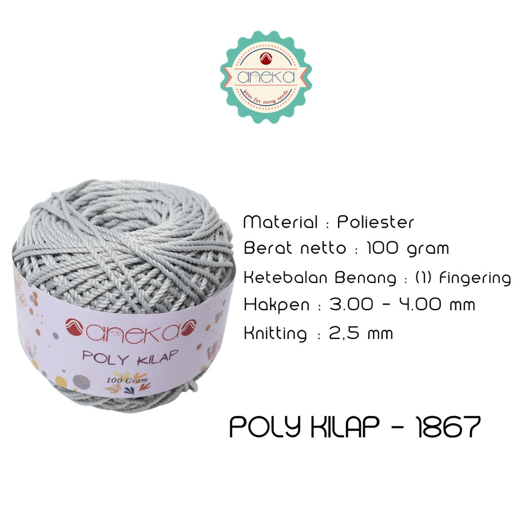 KATALOG - PREMIUM Benang Rajut Polyester/ Poliester / Poli Poly Kilap Warna PART 1