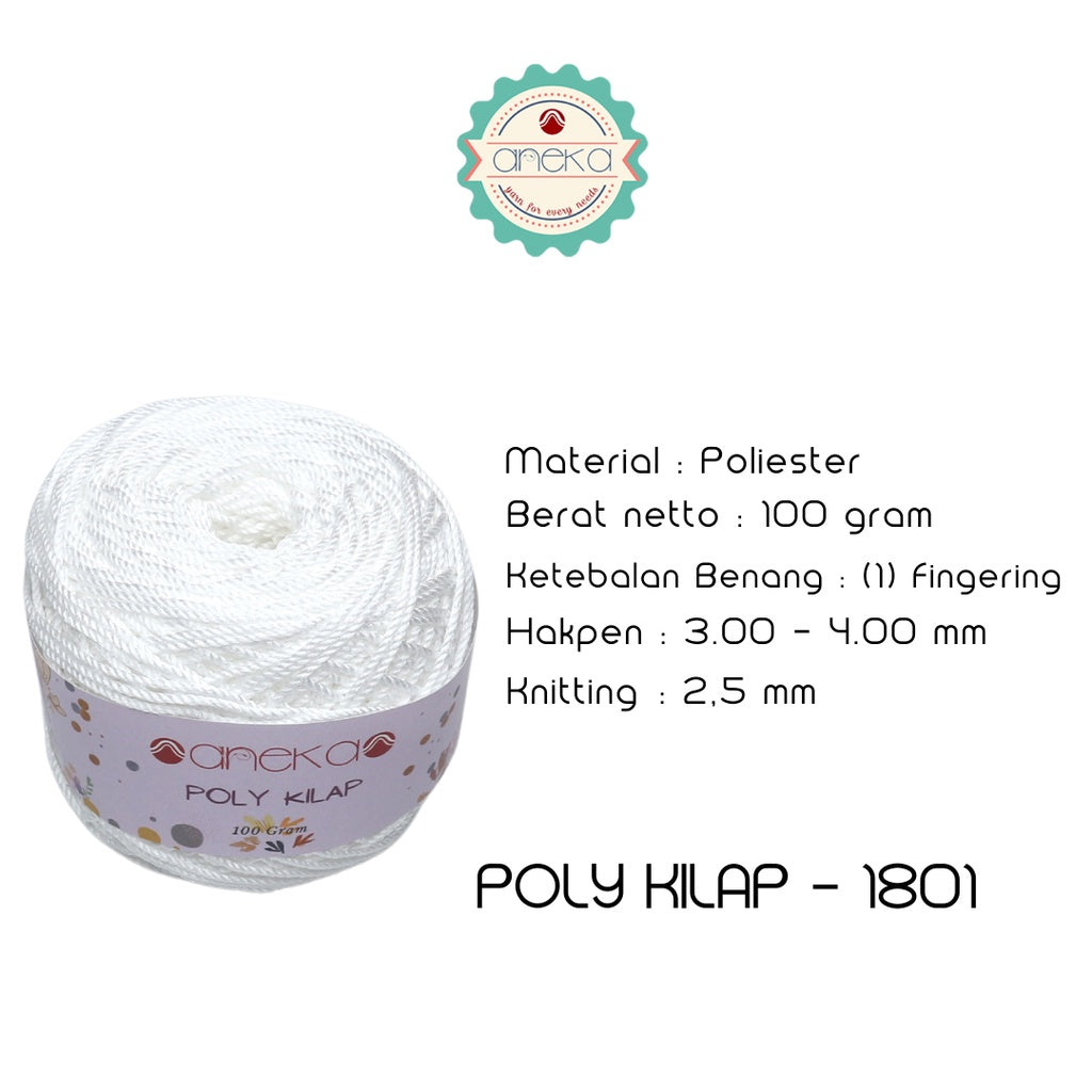 KATALOG - PREMIUM Benang Rajut Polyester/ Poliester / Poli Poly Kilap Warna PART 1