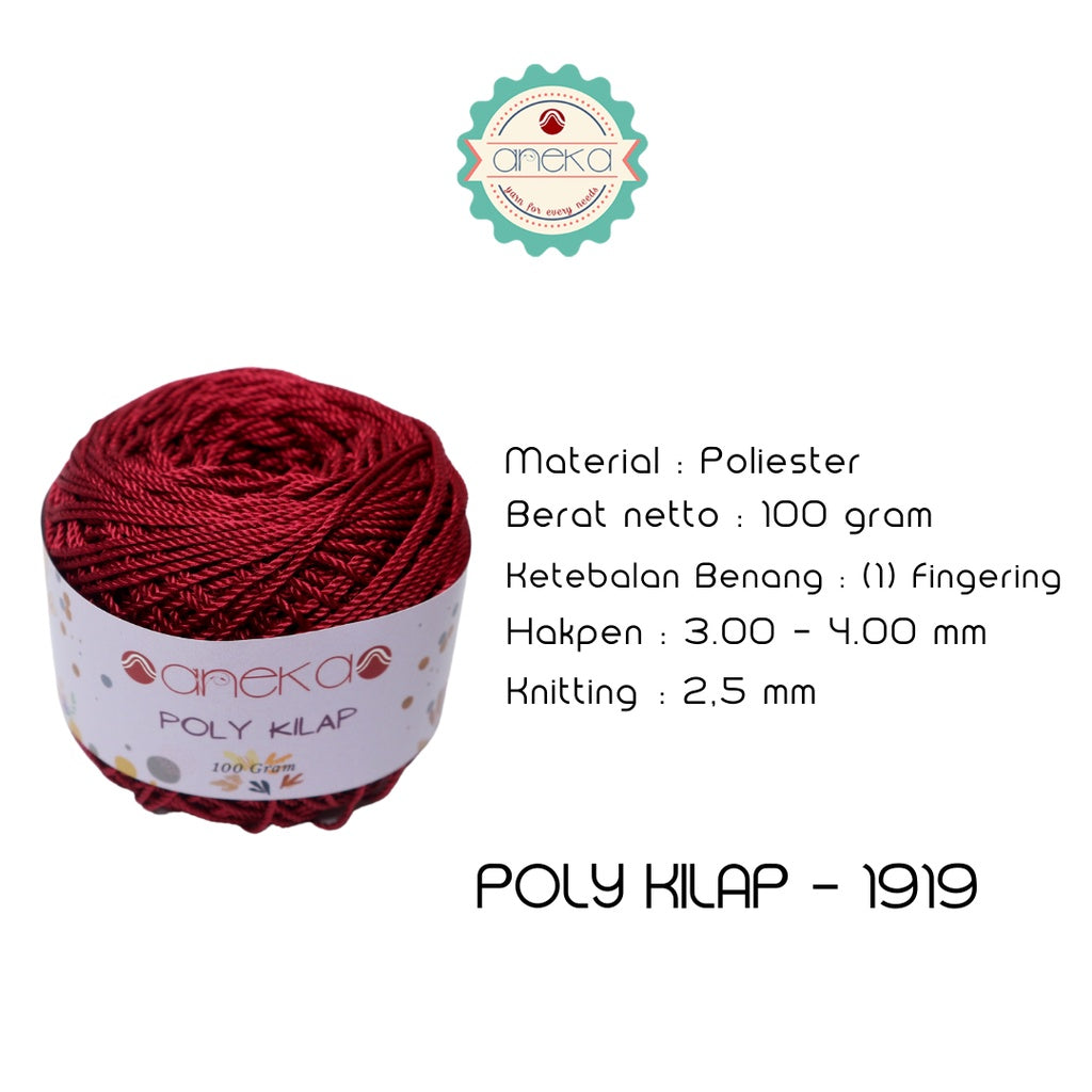 KATALOG - PREMIUM Benang Rajut Polyester/ Poliester / Poli Poly Kilap Warna PART 1