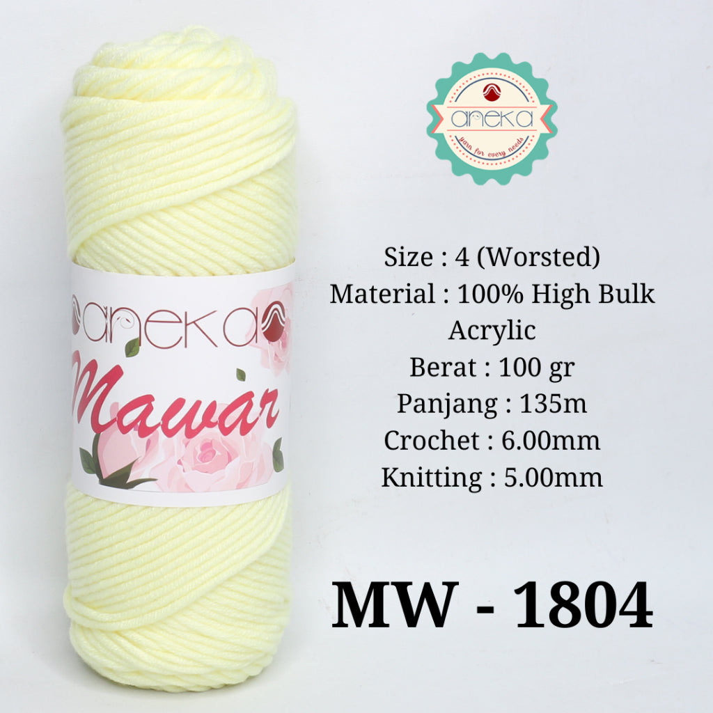 KATALOG - Benang Rajut Mawar / Soft Acrylic Yarn / 8 ply Milk Cotton Worsted / Katun Susu PART 3
