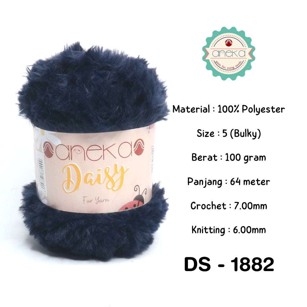 KATALOG - Benang Rajut Bulu Daisy (Fur Yarn) / Soft Fluffy Fur Faux Polyester 2
