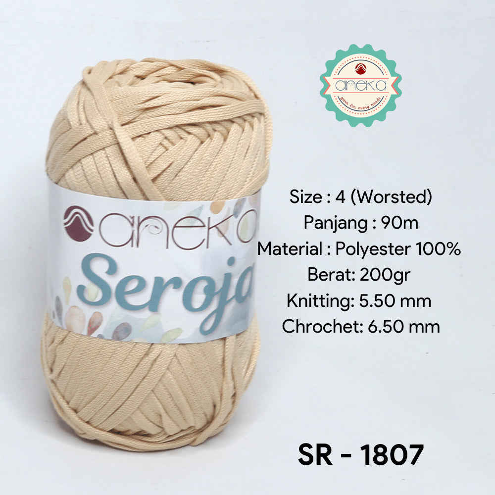 KATALOG - Benang Rajut Seroja / Pipih / Spaghetti Yarn - 200 GRAM