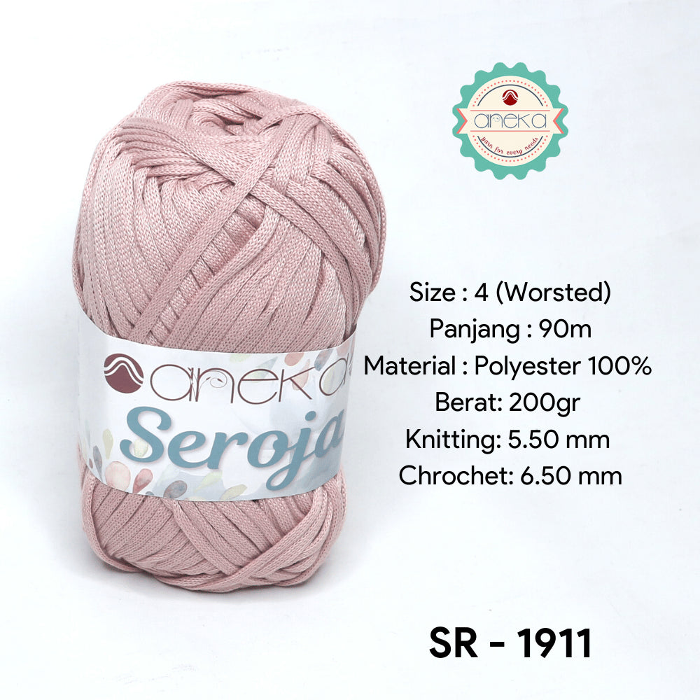 KATALOG - Benang Rajut Seroja / Pipih / Spaghetti Yarn - 200 GRAM