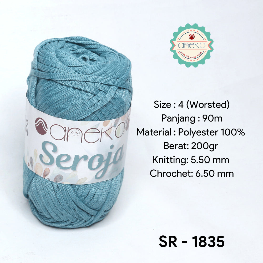 KATALOG - Benang Rajut Seroja / Pipih / Spaghetti Yarn - 200 GRAM