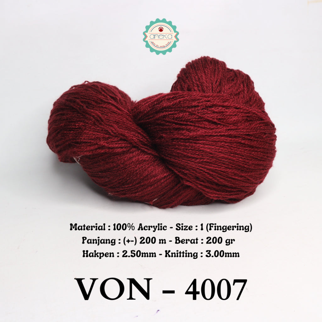 KATALOG - Benang Rajut Wool / Wol / Siet Yarn 200 gram VONEL (BENTUK HANK, TIDAK DIGULUNG) PART 1