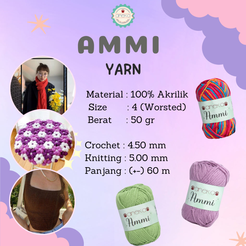 KATALOG - Benang Rajut Ammi Sembur / 100% Acrylic / 6 Ply Akrilik PART 2