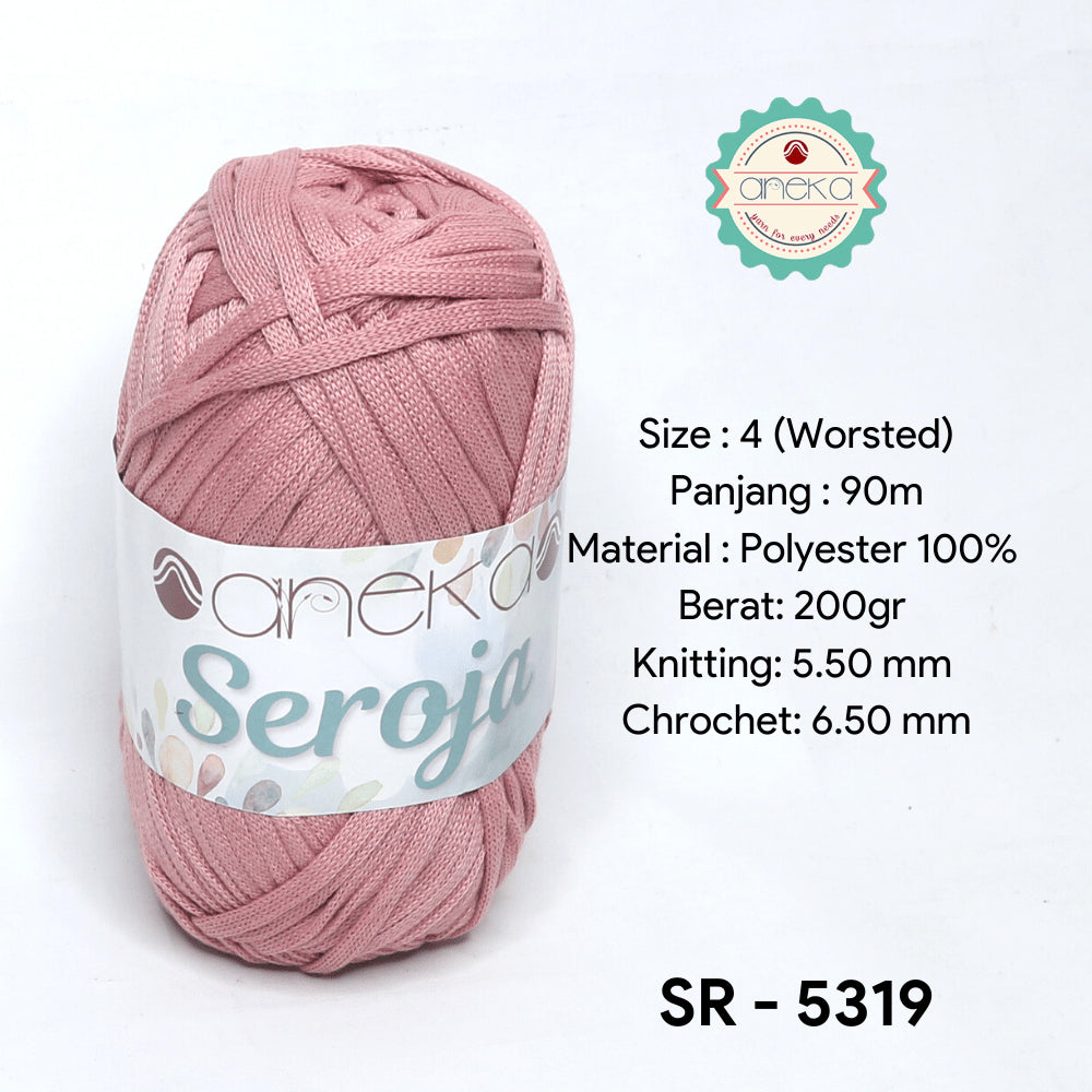 KATALOG - Benang Rajut Seroja / Pipih / Spaghetti Yarn - 200 GRAM