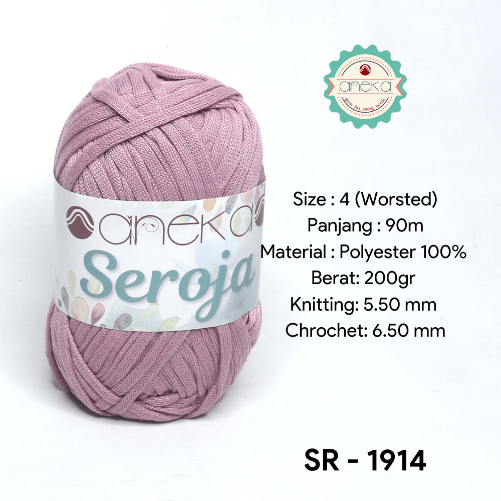 KATALOG - Benang Rajut Seroja / Pipih / Spaghetti Yarn - 200 GRAM