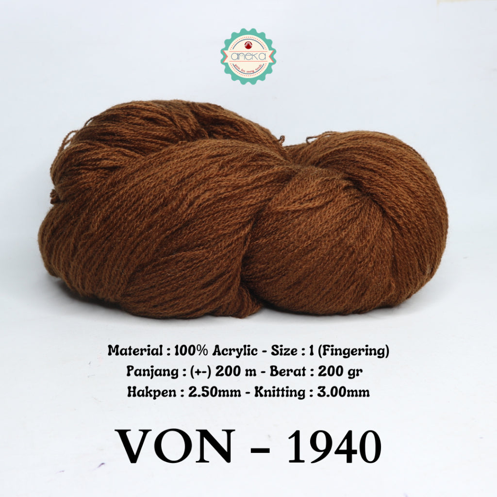 KATALOG - Benang Rajut Wool / Wol / Siet Yarn 200 gram VONEL (BENTUK HANK, TIDAK DIGULUNG) PART 1