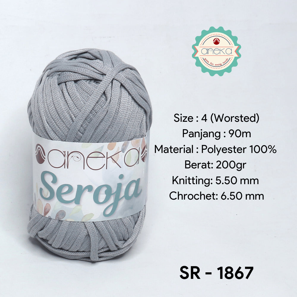 KATALOG - Benang Rajut Seroja / Pipih / Spaghetti Yarn - 200 GRAM