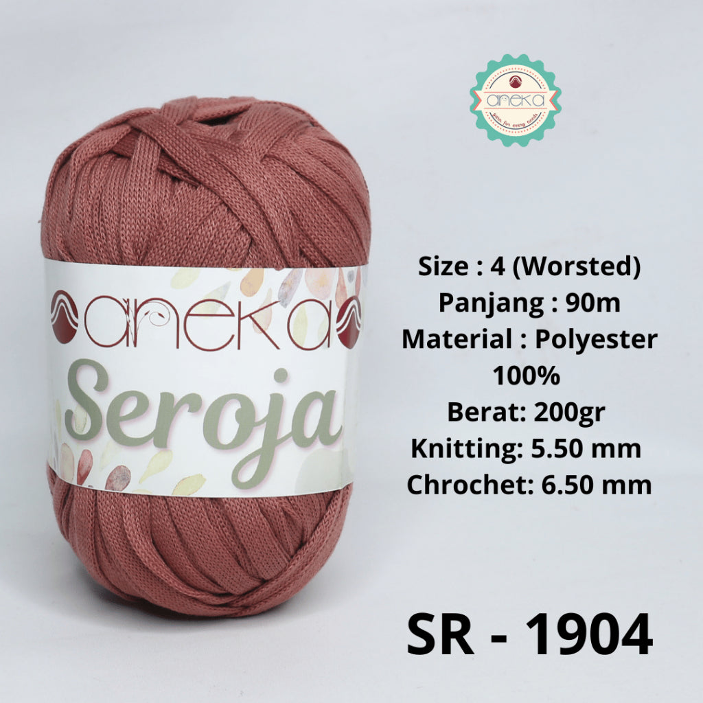 KATALOG - Benang Rajut Seroja / Pipih / Spaghetti Yarn - 200 GRAM