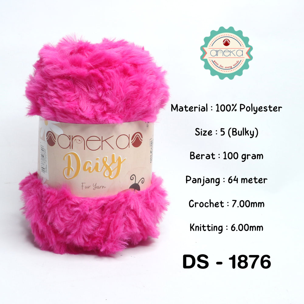 KATALOG - Benang Rajut Bulu Daisy (Fur Yarn) / Soft Fluffy Fur Faux Polyester 2