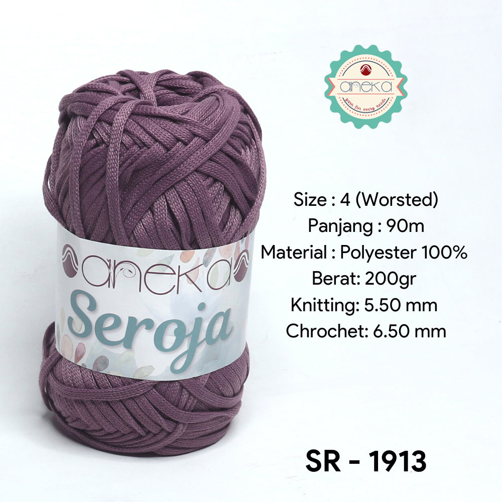 KATALOG - Benang Rajut Seroja / Pipih / Spaghetti Yarn - 200 GRAM