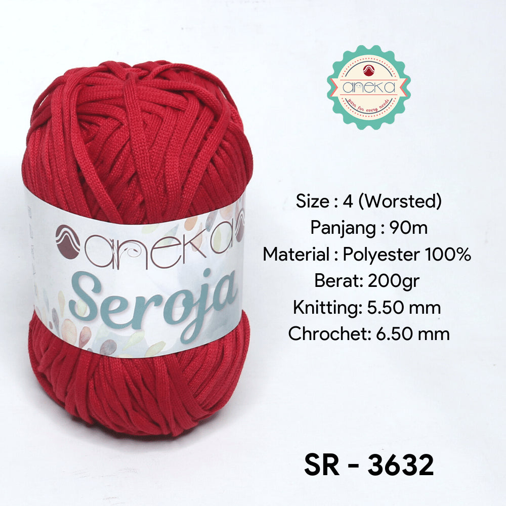 KATALOG - Benang Rajut Seroja / Pipih / Spaghetti Yarn - 200 GRAM