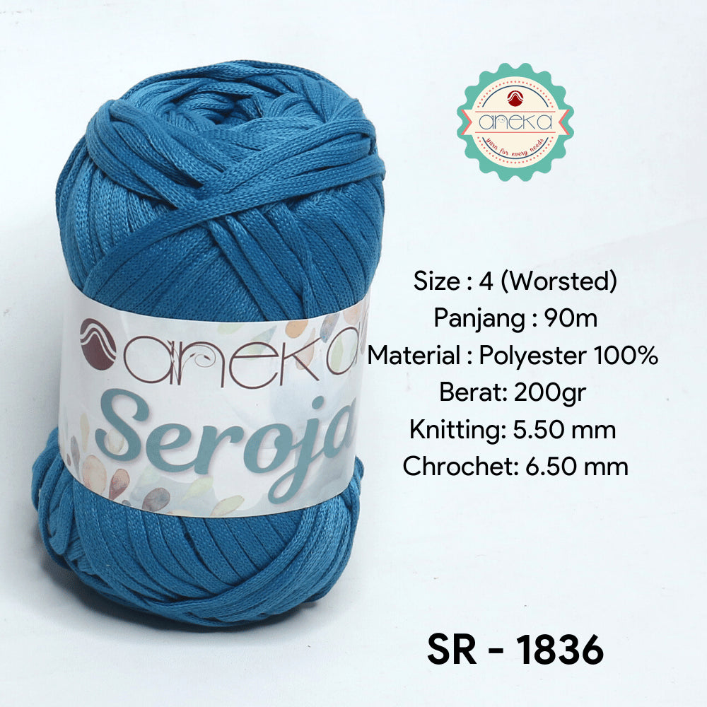 KATALOG - Benang Rajut Seroja / Pipih / Spaghetti Yarn - 200 GRAM