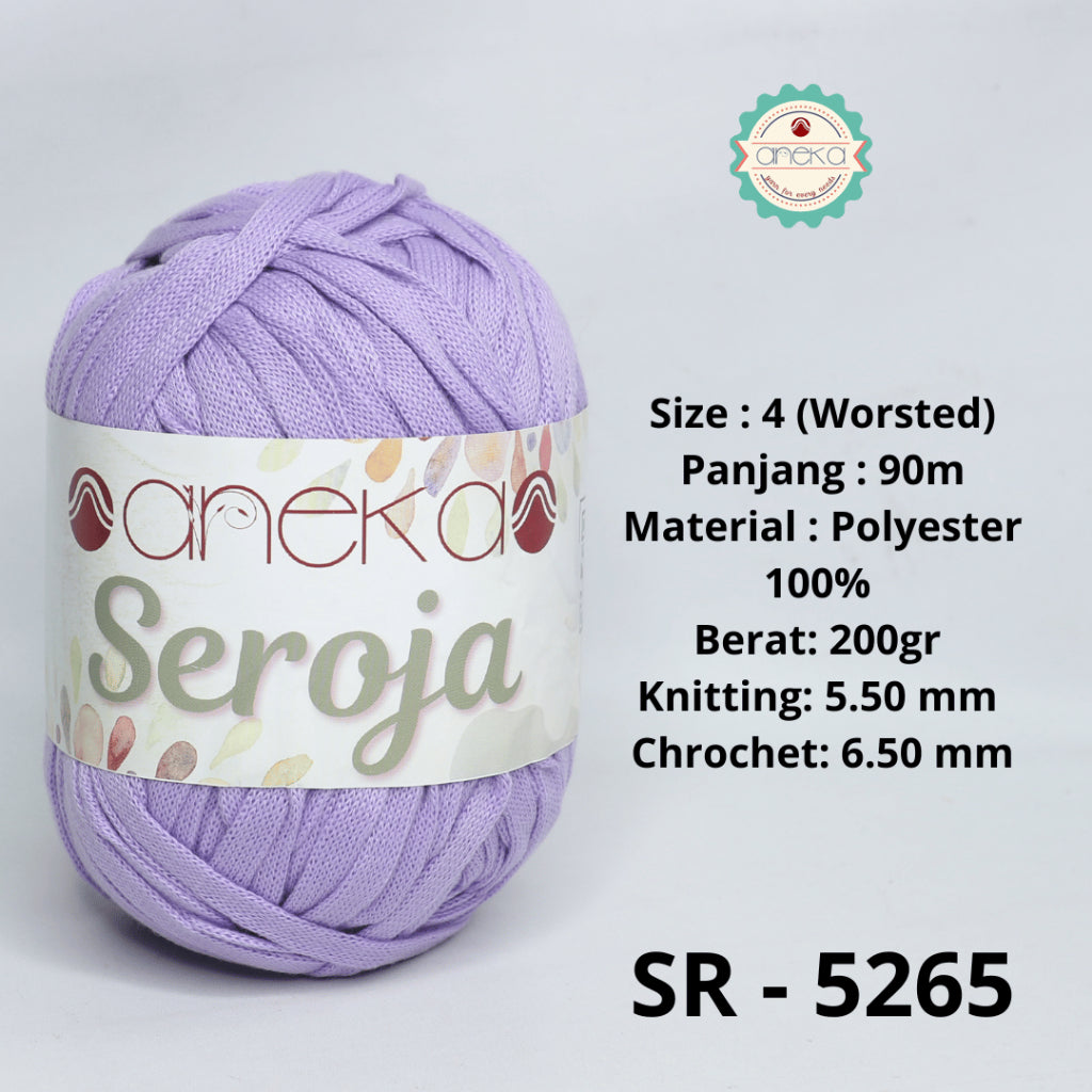 KATALOG - Benang Rajut Seroja / Pipih / Spaghetti Yarn - 200 GRAM