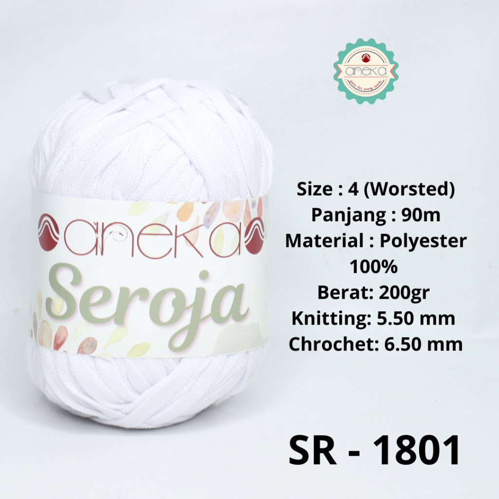 KATALOG - Benang Rajut Seroja / Pipih / Spaghetti Yarn - 200 GRAM