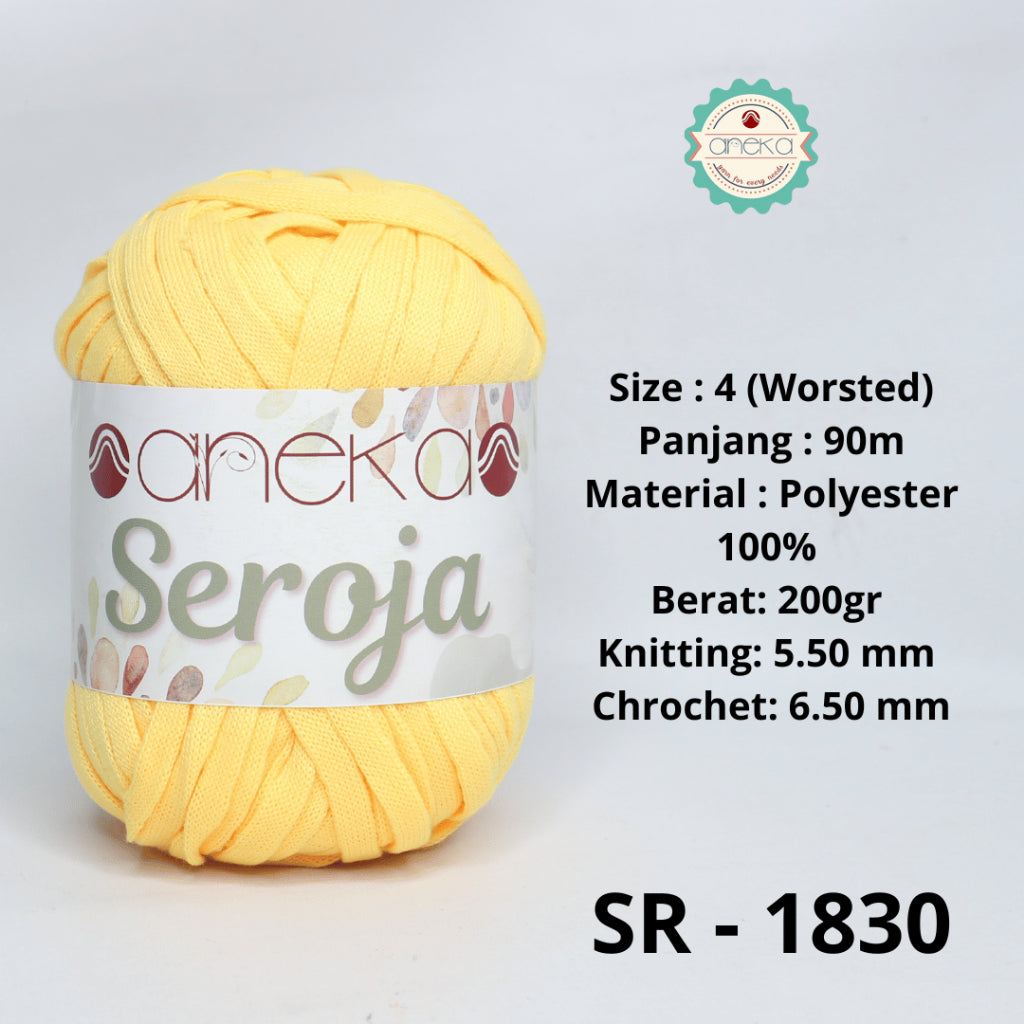 KATALOG - Benang Rajut Seroja / Pipih / Spaghetti Yarn - 200 GRAM