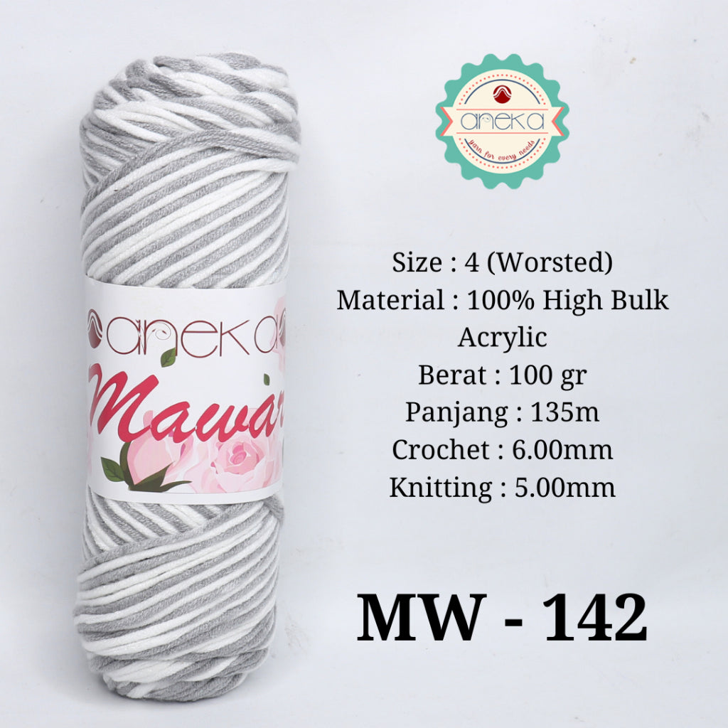 KATALOG - Benang Rajut Mawar / Soft Acrylic Yarn / 8 ply Milk Cotton Worsted / Katun Susu Sembur Mix PART 2