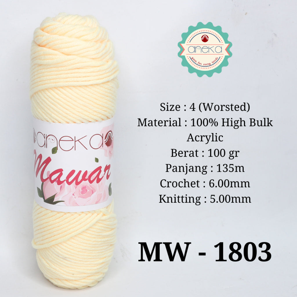 KATALOG - Benang Rajut Mawar / Soft Acrylic Yarn / 8 ply Milk Cotton Worsted / Katun Susu PART 3
